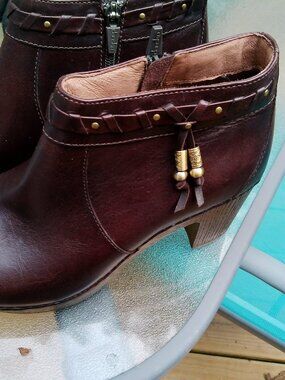 Dansko Dabney ankle boots in chocolate burnished full-grain leather SIZE 39